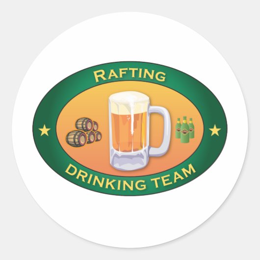 Rafting Drink Team Ronde Sticker (Voorkant)
