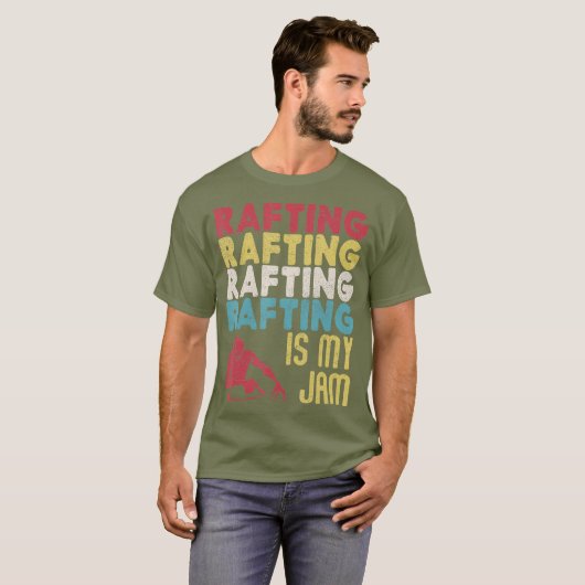  Rafting is mijn jam-vun watersportboot T-shirt (Voorkant volledig)