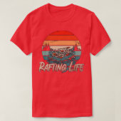 Rafting Life Retro Kayak Paddling Canoe Paddle T-shirt (Design voorkant)