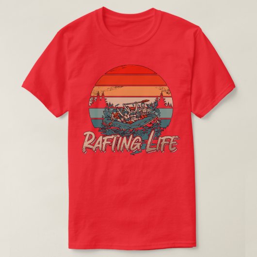 Rafting Life Retro Kayak Paddling Canoe Paddle T-shirt (Design voorkant)