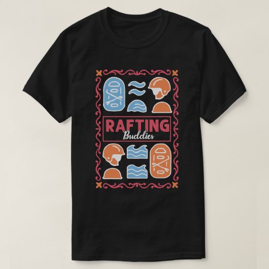Rafting-maatjes T-shirt (Design voorkant)