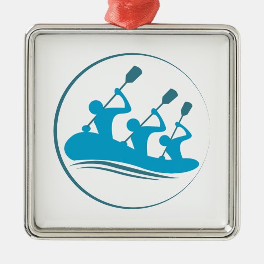 Rafting Metalen Ornament (Voorkant)