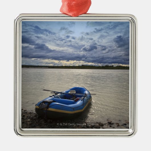 Rafting on Talkeetna River, Alaska Metalen Ornament (Voorkant)