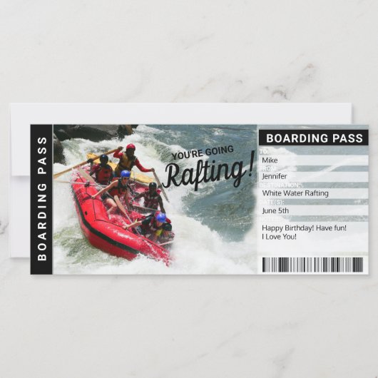 Rafting Rivier Trip Cadeaubon Instapass (Voorkant)