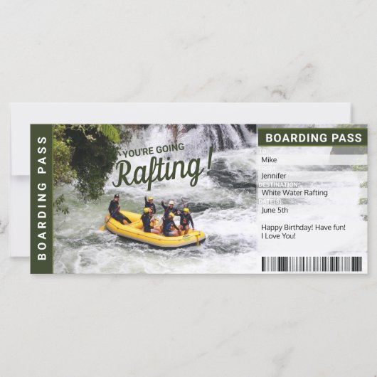Rafting Rivier Trip Cadeaubon Instapass (Voorkant)