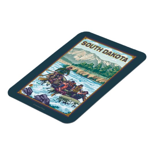 Rafting South Dakota Magneet (Linkerzijde)