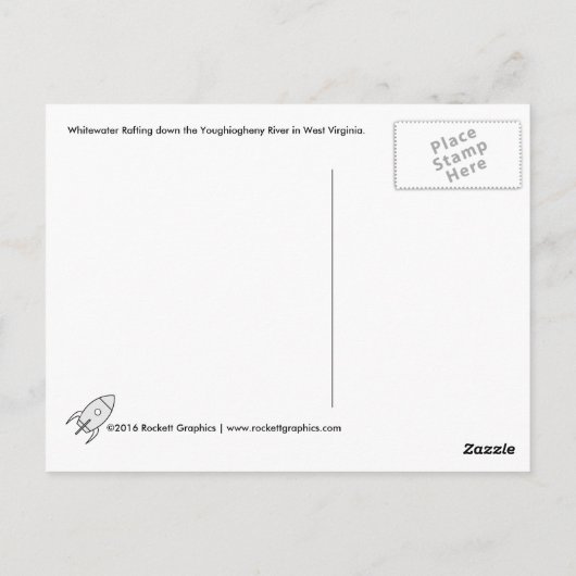 Rafting the Youghiogheny Briefkaart (Achterkant)
