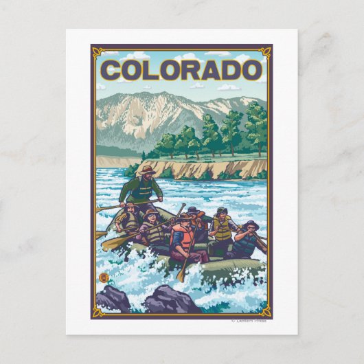 RaftingColorado Briefkaart (Voorkant)