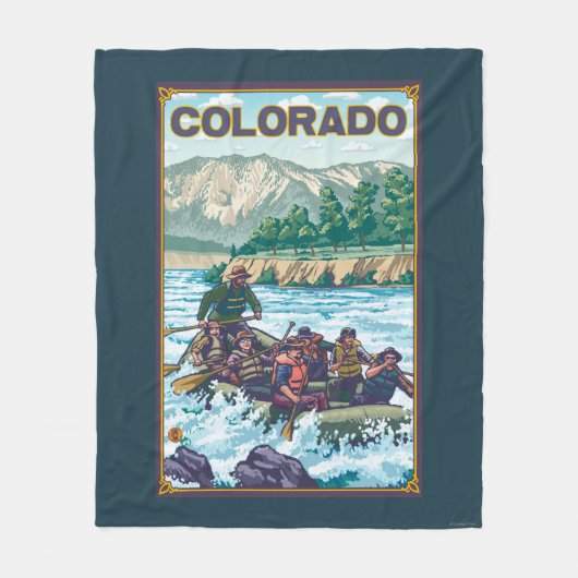 RaftingColorado Fleece Deken (Voorkant)