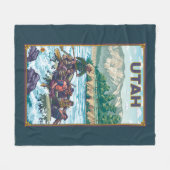 RaftingUtah Fleece Deken (Voorkant (Horizontaal))