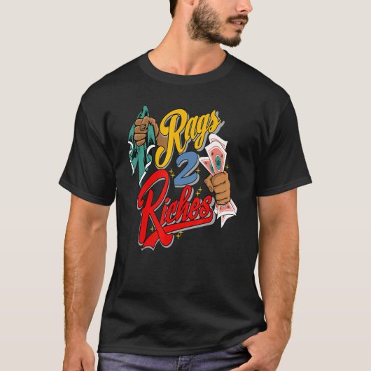 Rag 2 Riches SE Zwart Multi 1s Matching T-shirt (Voorkant)