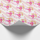 Rag doll art add jouw naam meiden 2e verjaardag cadeaupapier (Hoek)