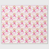 Rag doll art add jouw naam meiden 2e verjaardag cadeaupapier (Vlak)