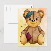 Rag Doll Beer Miss You Briefkaart (Voorkant / Achterkant)