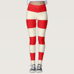 Rag Doll Costume Leggings<br><div class="desc">Rag Doll Costume Leggings in rode en gebroken witte strepen,  perfect voor uw rad pop Halloween kostuum</div>