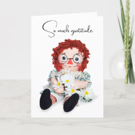 Rag Doll en Daisy Boeket Dank u Kaart