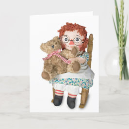 Rag Doll En Teddy Beer Vriendschap Kaart