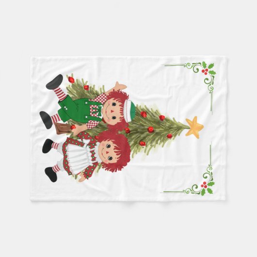 Rag Doll Kerstmis Blanket Fleece Deken (Voorkant (Horizontaal))