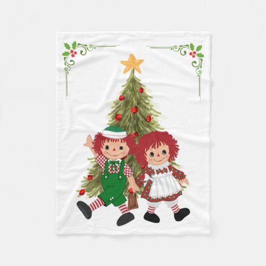 Rag Doll Kerstmis Blanket Fleece Deken (Voorkant)