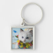 Rag Doll Kitten en Summer Vacation Sleutelhanger (Voorkant)