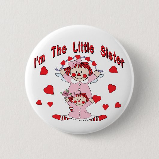 Rag Doll Little Sister Ronde Button 5,7 Cm (Voorkant)