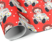 Rag Doll met Daisies op Polka Dots Cadeaupapier (Rol Hoek)