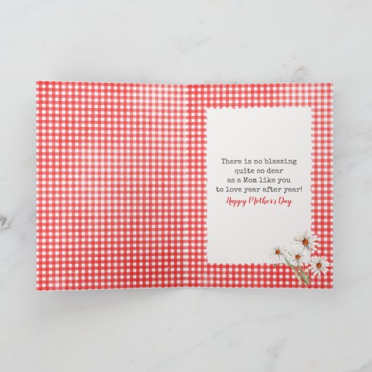 Rag Doll met Daisy Bouquet voor mam Kaart (Binnen)