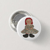 Rag Doll Pin Ronde Button 3,2 Cm (Voorkant /achterkant)