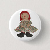 Rag Doll Pin Ronde Button 3,2 Cm (Voorkant)