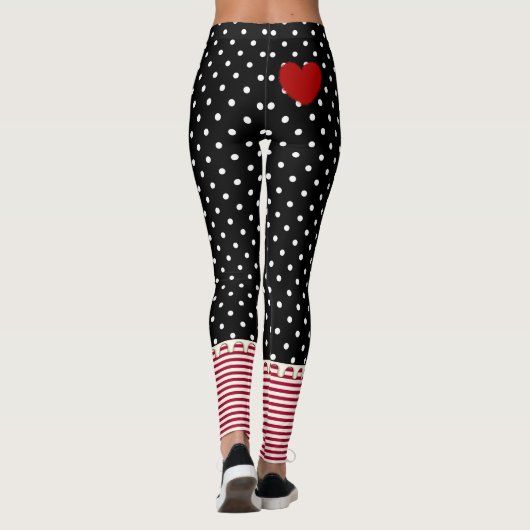 Rag Doll Polka Dots, Stripes en Hearts Leggings (Achterkant)