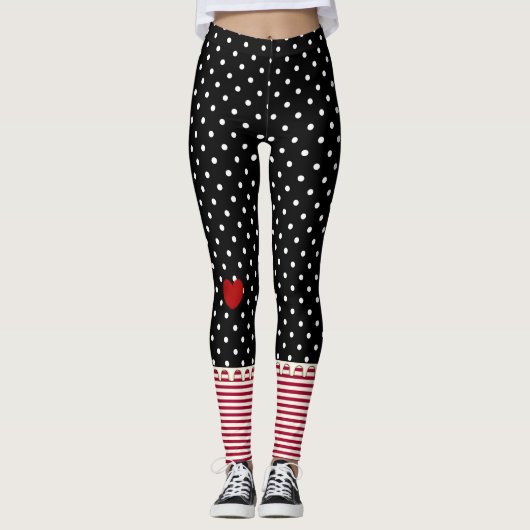 Rag Doll Polka Dots, Stripes en Hearts Leggings (Voorkant)