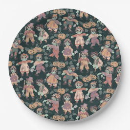 Rag Doll Zombies - Gelukkig Halloween Papieren Ser Bordje