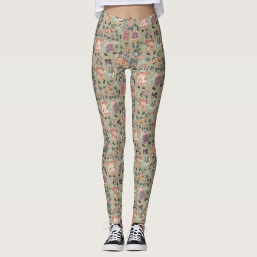Rag Doll Zombies Halloween 2 Leggings (Voorkant)