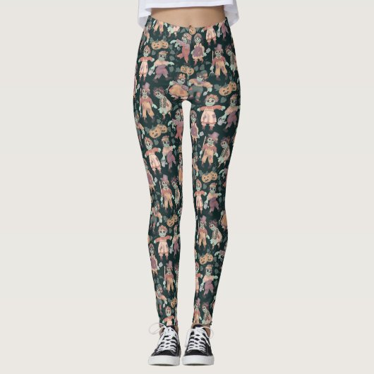 Rag Doll Zombies Halloween Leggings (Voorkant)