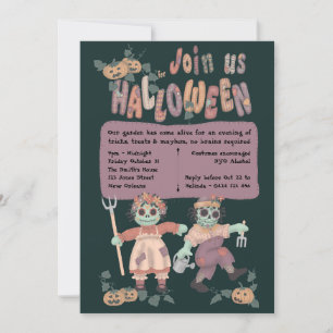 Rag Doll Zombies - Halloween Uitnodiging