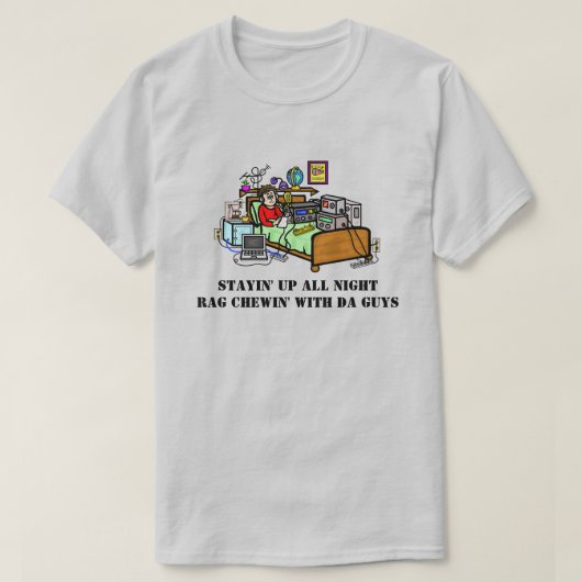 Rag kauwt met de jongens Ham Radio T-shirt (Design voorkant)