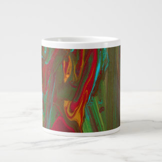 Rag naar rijkdom 1 Vette Rode Groene Abstracte Dri Grote Koffiekop