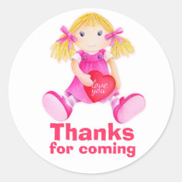 Rag-pop bedankt sticker