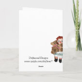 Rag-pop en teddybeer kaart (Achterkant)