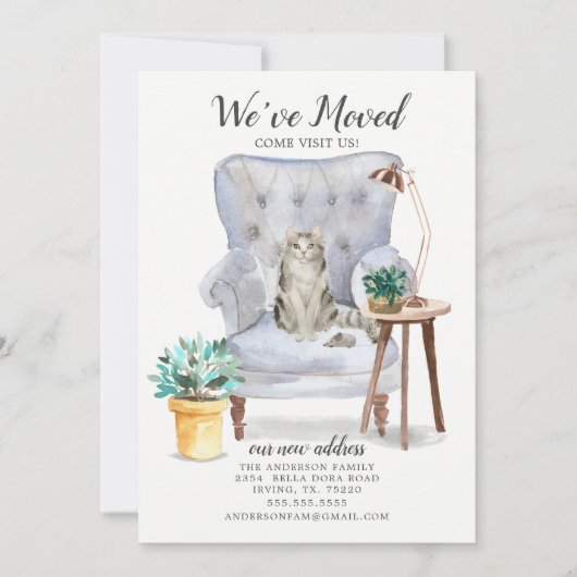 Ragamuffin Cat Moving Announge Aankondiging (Voorkant)