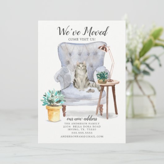 Ragamuffin Cat Moving Announge Aankondiging (Staand voorkant)