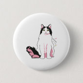 Ragamuffin Cat Ronde Button 5,7 Cm (Voorkant)