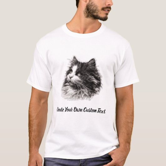Ragamuffin Kat Maak Je Eigen Tekst  T-shirt (Voorkant)