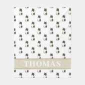 Ragamuffin Tuxedo Huisdier Gemiddeld Langharige Ka Fleece Deken (Voorkant)