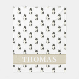 Ragamuffin Tuxedo Huishoudelijke Kat met Halflang  Fleece Deken