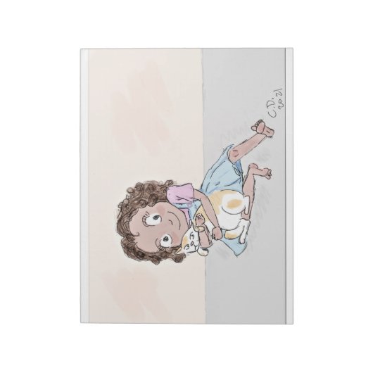 ragamuffins met achtergrondstrips en tots notitieblok (Linkerzijde)