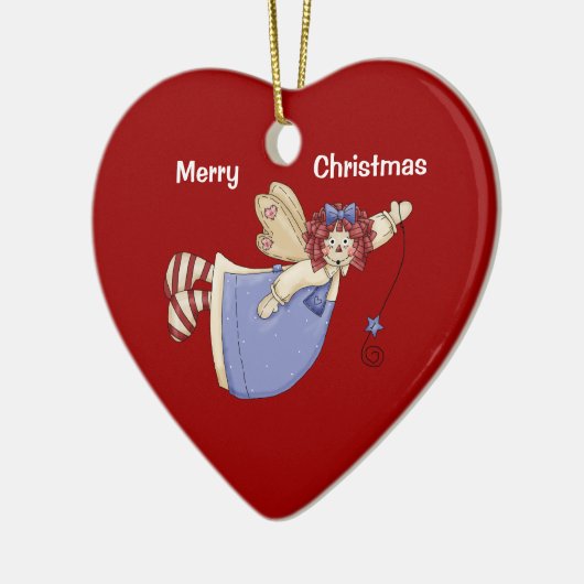 Ragdie Ann Angel Heart Ornament (Links)