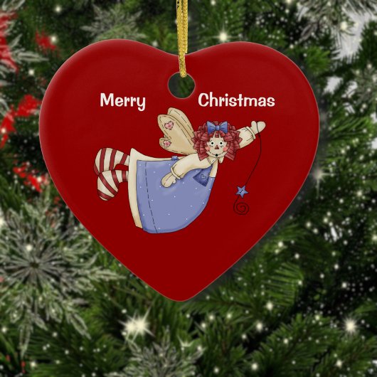 Ragdie Ann Angel Heart Ornament