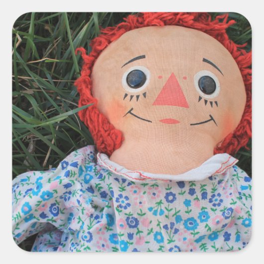 Ragdie Ann Doll 1 Vierkante Sticker (Voorkant)