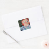 Ragdie Ann Doll 1 Vierkante Sticker (Envelop)